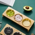 thumbnail image 5 of Platos para Salsas Platos para Condimentos Tazón para Salsa de Sushi Platillos Tazón Mini Platos para Aperitivos, con Soporte de Madera, 5 of 5