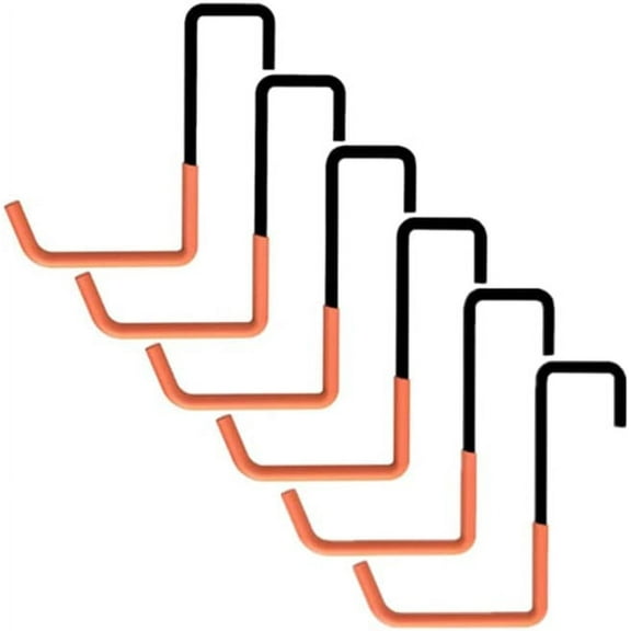 6 Pack Heavy Duty Rafter Hooks S Shaped Hooks,Bike Hangers for Garage,for Hanging Tool Ladder Sports Equipment Garage Storage Organizer（Orange）