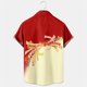 thumbnail image 3 of Camisas Vaqueras Para Hombre Manga Larga Top de camisa de manga corta con solapa y hebilla de impresión digital 3D de y ocio para hombre (Red, XXL), 3 of 5
