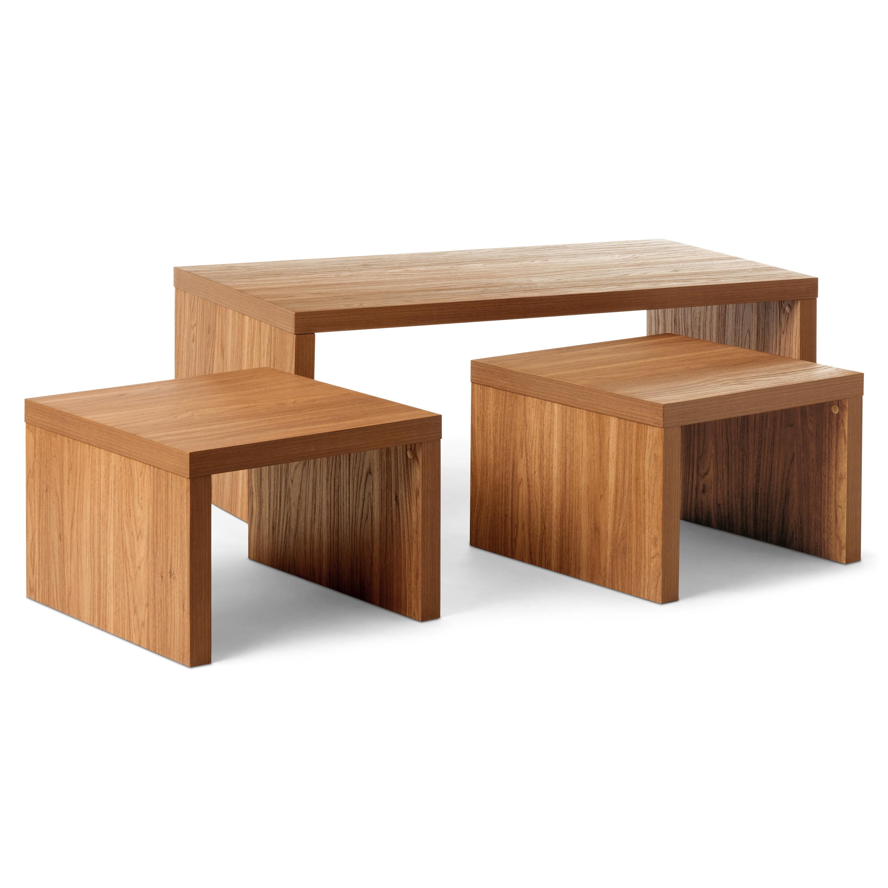 Mainstays Multi-Use Coffee and End Table Set, Warm Walnut Finish