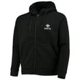 thumbnail image 2 of Men's Dunbrooke Black New Orleans Saints Shag Tri-Blend Full-Zip Raglan Hoodie, 2 of 4