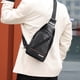 thumbnail image 5 of Men's Soft Leather Chest Bag - Stylish One-Shoulder Bag - Waterproofing Casual Business Sling Bag, 5 of 8