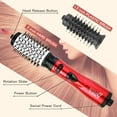 thumbnail image 2 of Hot Air Brush Styler and Dryer,3-in-1 Electric Rotating Hair Curlyer Comb for Stylish Vibrant Curly Hair (Red), 2 of 7