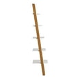 thumbnail image 6 of Weston Home Oliver Two-Tone 5-Shelf Leaning Ladder Bookcase, Natural and White Finish, 6 of 8