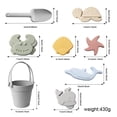 thumbnail image 3 of 8 Uds. Juguetes de playa para bebés, lindos juguetes de silicona para niños pequeños, arenero para viajes al aire libre, playa, 3 of 7