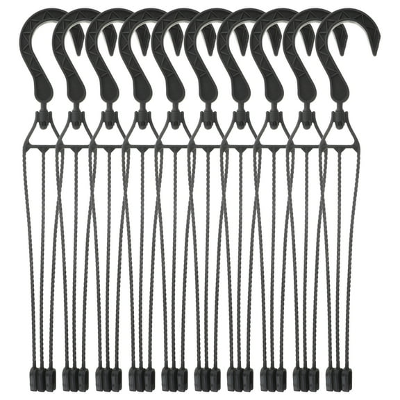 10pcs Plastic Hanging Plant Hooks for Potted Plants and Flowers Black