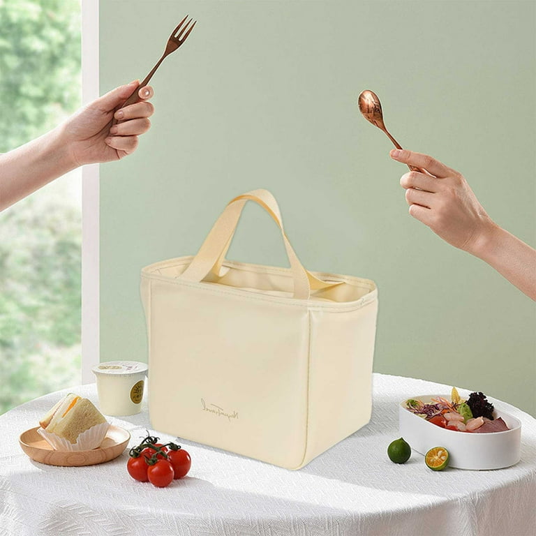 Insulated lunch tote with side pockets hotsell