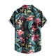 thumbnail image 2 of Camisas Para Hombre Manga Larga Camisas de un solo pecho de primavera y verano para hombre, camisa informal de manga corta con solapa para playa y vacaciones al libre (Green, XL), 2 of 7