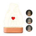 thumbnail image 4 of Personalized Names Bear Family Acrylic Lamp 2-6 Names O8I7, 4 of 7