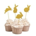 thumbnail image 1 of Cake Toppers Easter Cute Bunny Decorated Cupcake Insert Card Dessert Party, 1 of 5