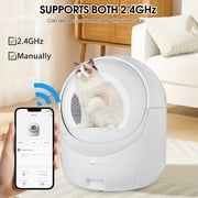Smart Automatic Cat Litter Box, Self Cleaning Litter Box, App Control, Support 5G & 2.4G WiFi for Multiple Cats