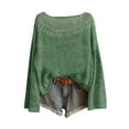 thumbnail image 1 of WTXUE Chandail Rétro Vintage à Imprimé Artistique pour Femmes, Léger, Surdimensionné, à Manches Longues, Col Rond, Mignon, Automne, Décontracté, Ample, Tunique, Vert, TTG, 1 of 3