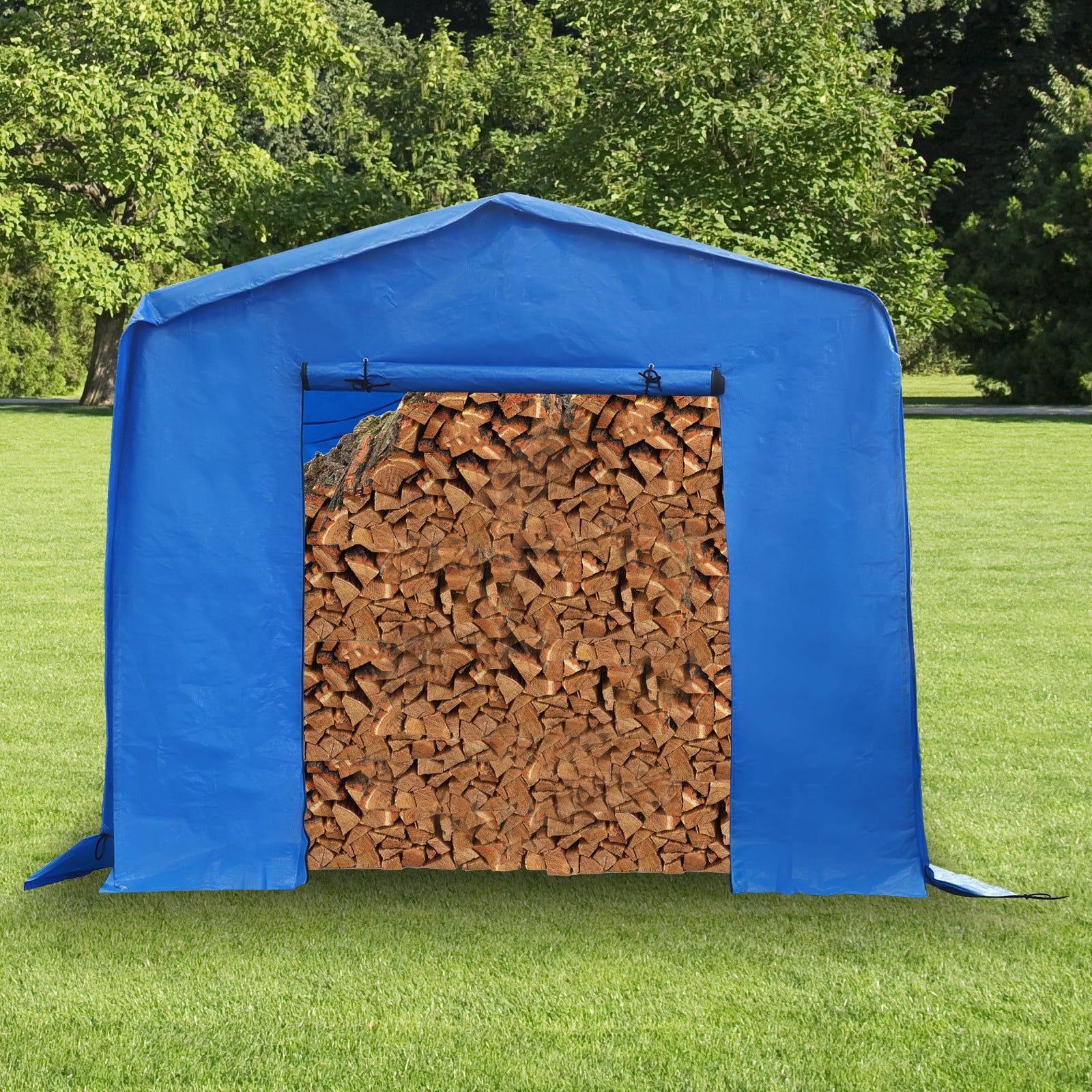 Storage Shed, 8' x 8' Shed, Garden Shed, Outdoor Storage Shed with Metal Frame
