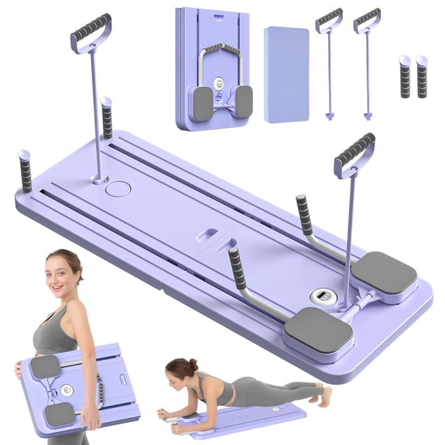 Tabla de Pilates JANUA Pilates Reformer, set 5 en 1, color morado