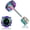 Colorful-Rainbow CZ, variant on Titanium Flat Back Surgical Stainless Steel Stud Earrings for Women Men,Birthstone Stud Earrings Hypoallergenic Double Side 5A Cubic Zirconia Studs Jewelry 6mm[r0187]