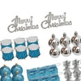 thumbnail image 4 of 32 Piezas Adornos Colgantes para de Navidad Bolas de Navidad Decorativas Adornos de Navidad Inastillables Decoración para Fiesta Festiva año Azul plateado, 4 of 7