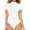 White, variant on YOTMKGDO Jumpsuits for Women Tights for Women Women Casual Soild Color Tight High Neck Short Sleeve Bodysuit, Sizes S-XL