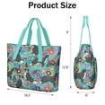 thumbnail image 3 of Tote Bag for Women - Bernese Mountain and Flower Shoulder Bag - Large Utility Work Duffle Bag with Zipper Handbag for Travel, Work, Sprots, 3 of 5