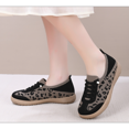 thumbnail image 4 of RDKTPXZ Women's Leopard Print Knit Slip-On Sneakers, Elastic Lace Casual Walking Shoes, 4 of 9