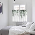thumbnail image 3 of Green Eucalyptus Kitchen Curtains Window Panels, Weeping Botanical Leaf Watercolor Insulated Window Treatment Curtain, Grommet Curtains for Bedroom/Living Room/Bathroom, 2 Piece 52"Wx72"L, 3 of 8