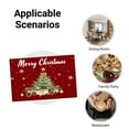 thumbnail image 2 of JOOCAR Merry Christmas Tree Holiday Design Linen Table Mats Set of 4 for Home Kitchen Table Decor 12x18 inch, 2 of 5