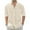 02-Khaki, variant on Men's Linen Shirts Casual Button Down Long Sleeve Shirt Solid Spread Collar Summer Beach Shirts with Pocket 01-Gray L