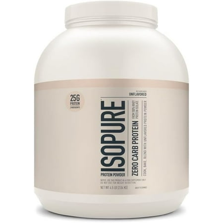 Isopure Unflavored Protein, 25g Whey Isolate, Zero Carb & Keto Friendly, 47 Servings, 3 Pounds (Packaging May Vary)