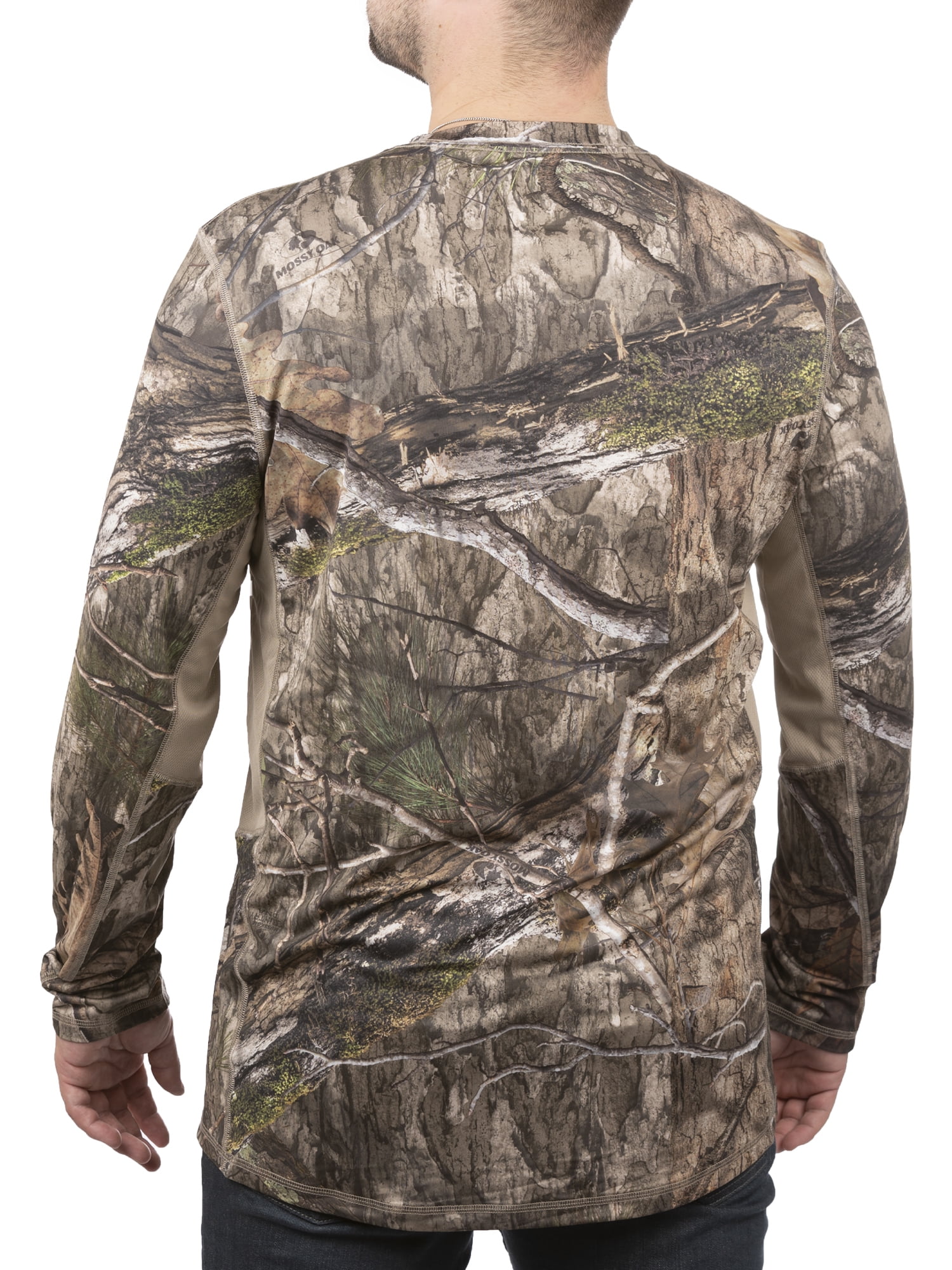 Mossy Oak Men's Country DNA Long Sleeve Performance Camo Tee Shirt, Up to 3XL