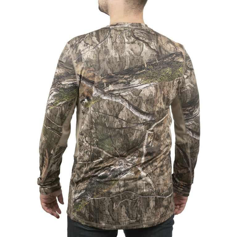 Mossy Oak Men Long Sleeve Performance Hunting Camouflage Tee Shirt - Country DNA - 1 Each