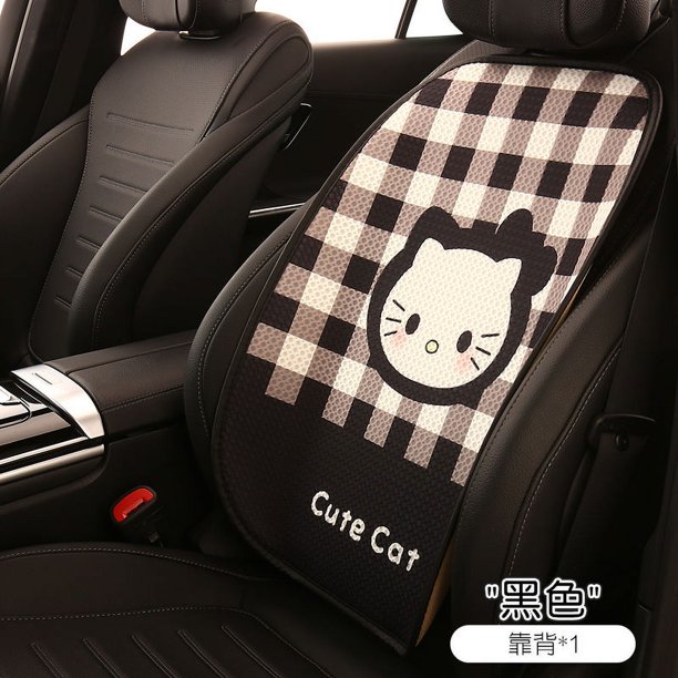 Juego de cojines de asiento de coche de la serie Hellokittys, lindos cojines de asiento antideslizantes transpirables, piezas de automóvil Kawaii, regalos para niñas
