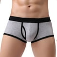 thumbnail image 4 of Razzly Men's Underwear Solid Pouch Briefs Breathable Shorts for Comfort and Support(Gray,M), 4 of 5