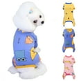 thumbnail image 1 of SPRING PARK Pet Puppy Dog Cartoon Pattern Pajamas Jumpsuit Sweatshirt Costume Puppy Cartoon Pattern Clothes, 1 of 7