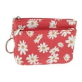 thumbnail image 3 of Unique Bargains 1 Pc Coin Purse Wallet Portable Two Zippered Pockets Floral Coin Purse Pouch Red, 3 of 5