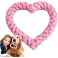thumbnail image 1 of Heart Rope Dog Toy | Indestructible Dog Toy | Puppy Throwing Toy, Dog Rope Toys with Heart Shape, Interactive Dogs Rope Toys, Ropes Toys for Puppy Teething - Indoor Outdoor, Light Pink, 1 of 1