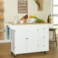 thumbnail image 5 of Thatcher Kitchen Cart, White, 5 of 6