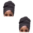 thumbnail image 3 of Minnieouse Turbante Nudo Estilo simple Interior Hijab Sombrero Multiusos Liso A prueba de polvo Pañuelo Transpirable Gorras Pérdida Sombrero Gris oscuro 2Conjunto, 3 of 6