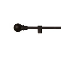 Smart Rods Twist & Lock Tension, Single Curtain Rod, 28"-48", Oil Rubbed Bronze