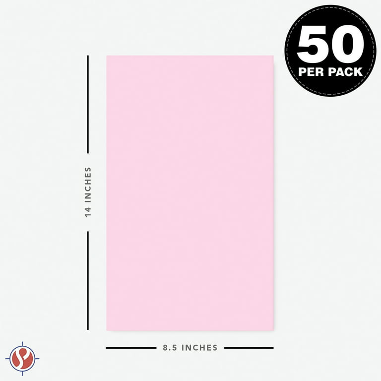 Soft Pink 8-1/2-x-11 BASIS Paper, 50 per package, 104 GSM (28/70lb