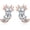 01-Adjustable Axolotl, variant on Pug Earrings for Women 925 Sterling Silver Pug Earrings Studs Pug Jewelry Gifts for Women Pug Lovers