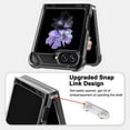 thumbnail image 4 of Compatible for Samsung Galaxy Z Flip 5 Case, Galaxy Z Flip 5 Clear Phone Case Cover with Four Corners Airbag Fall Prevention, Slim Thin Shockproof Protective Cases for Samsung Z Flip 5 (Black), 4 of 12