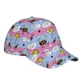 thumbnail image 3 of Balery Bees And Daisies Striped Baseball Cap For Women Men,Adjustable Size For Running Workouts And Outdoor Activities All Seasons, 3 of 9
