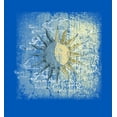 thumbnail image 2 of Celestial Tropics Sun Long Sleeve Adult Hooded Sweatshirt-Medium-Blue, 2 of 3