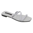 thumbnail image 1 of Sandalias de piso Onne en Piel vegana – Blanco, 1 of 3