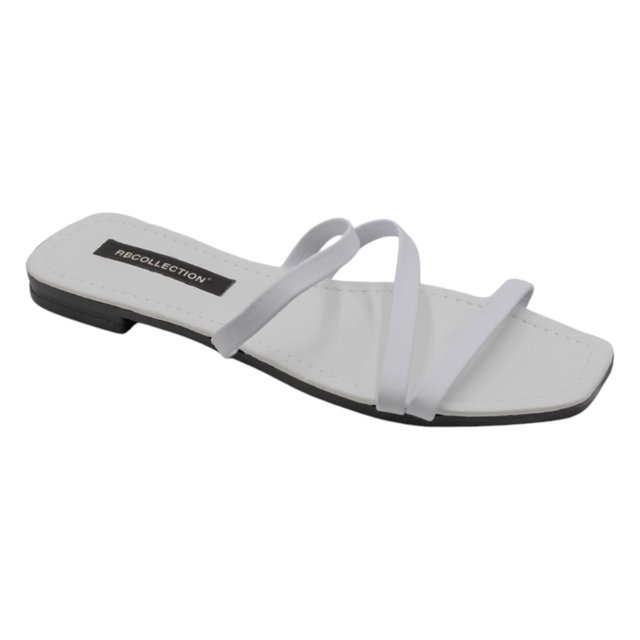 Sandalias de piso Onne en Piel vegana – Blanco