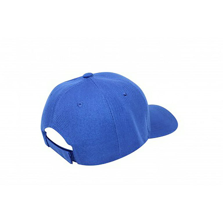 Cap of Hat Pack Blue) Wholesale Adjustable (Royal Bulk Plain 15 Baseball