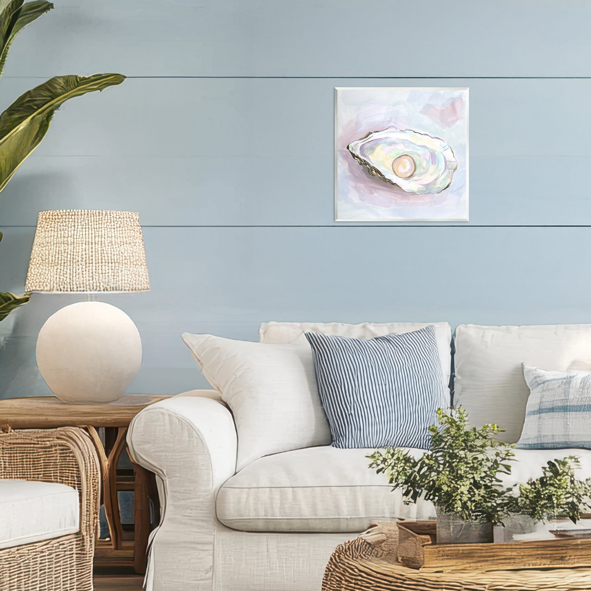 Stupell Industries Silent Opal Oyster Wall Plaque Art, design by Melissa Wang