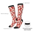 thumbnail image 4 of Fotbe Red Strawberry Calcetas Divertidas Estampadas para Hombre y Mujer, Calcetas de Algodón hasta la Rodilla para Caminar, Correr, Enfermería y Embarazo, 4 of 6