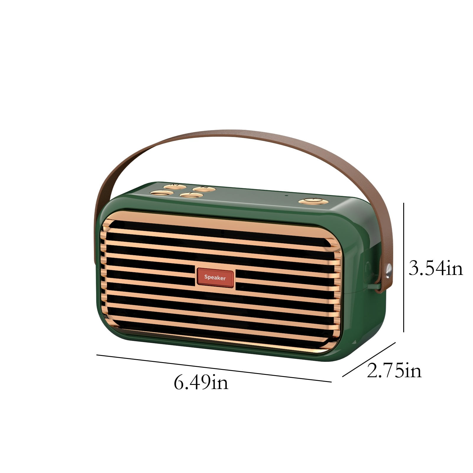 LACKUST Bluetooth Speaker Outdoor Portable Bluetooth Stereo Radio Wireless Handheld Support,Green