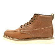 King Rocks Mens Moc Toe Construction Boots Work Shoes 10.5 D(M) Brown