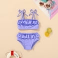 thumbnail image 2 of MAMAMI Toddler Girl Summer Swimsuit Ruffle Stripe Two Piece Beach Bikini Bathing Suit for Infant Girl, 2 of 9